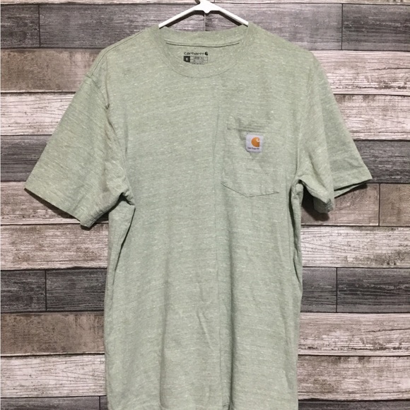 Carhartt Loose Fit Pocket T Shirt Men’s S Green Short Sleeve Workwear Casual - Picture 3 of 8